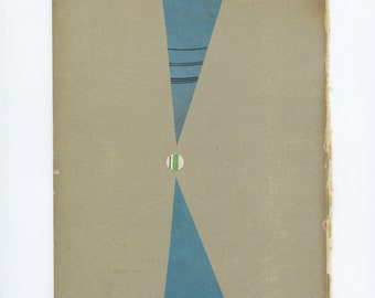 Original Geometric Collage Art on Vintage Book Cover - Tie