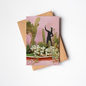 Carte cactus, carte de voeux botanique - Les merveilles de l'île aux cactus