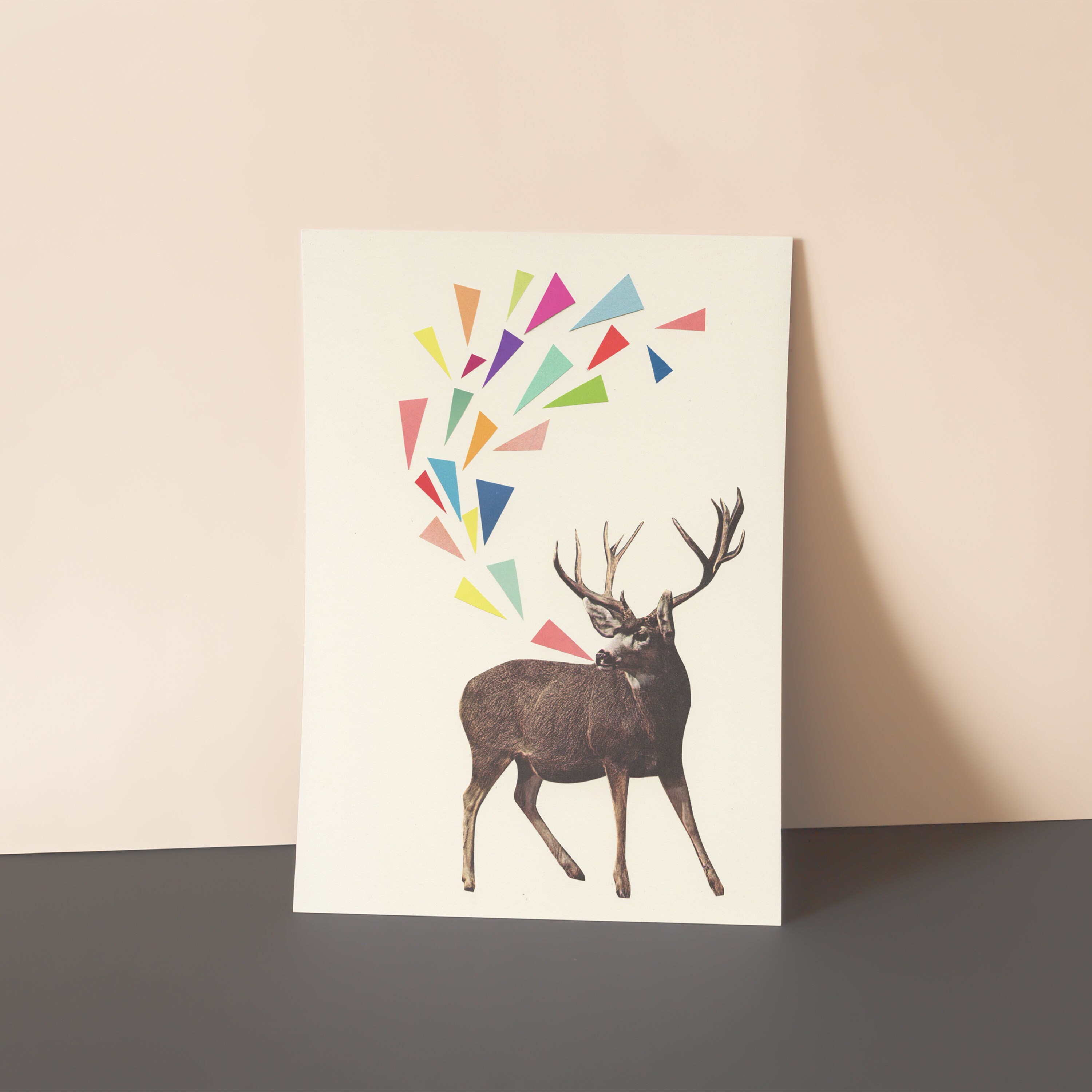 Stag Collage ORIGINAL COLLAGE - Stag - Etsy