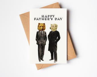 Fathers Day Card, Bear Greeting Card - The Likely Lads
