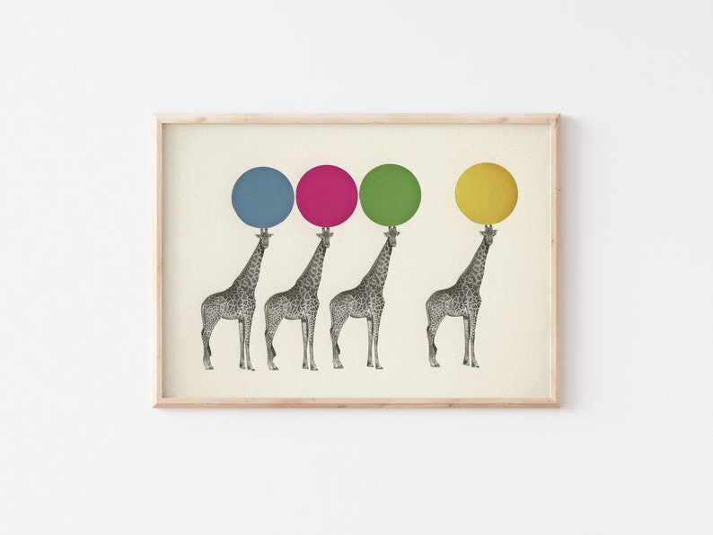 Giraffe Print, Baby Room Decor Balancing Act image 3
