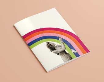 Rainbow Notebook, Recycled A5 Art Journal - Paint a Rainbow