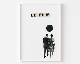 Film Poster, Movie Art Print, Romantic Wall Art - Le Film