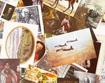 50 Vintage Historische Seiten und Ausschnitte für Junk Journal, Ephemera Pack