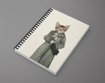 Cat Spiral Notebook - Kitten Dressed as Cat