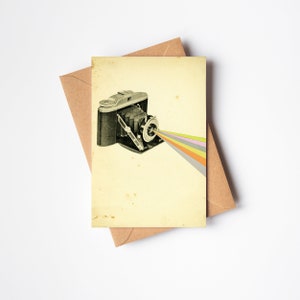 Carte d'appareil photo rétro pour photographe - Un monde coloré