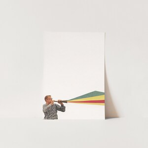 ORIGINELE COLLAGE, mannelijke portretkunst - bugel