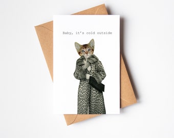 Cat Christmas Card Pack - Baby, It's Cold Outside