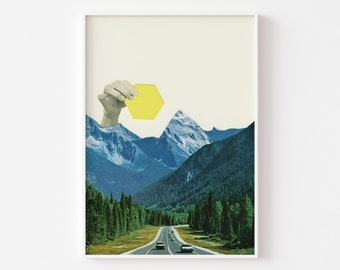 Surreal Mountain Art Print - Moving Mountains