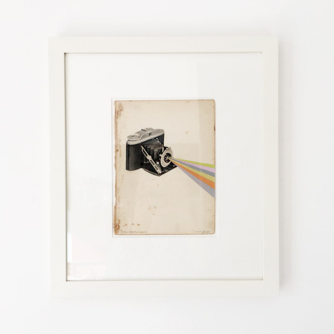 Framed Original Collage, Camera Art for Photographer - It's a Colourful ...
