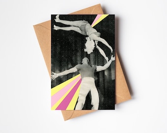 Circus Card, Portrait Greetings Card - Dynamos