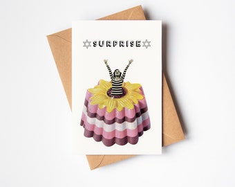 Surprise Greeting Card, Food Birthday Card - Surprise