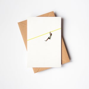 Biglietto d'auguri vuoto - Zip Wire