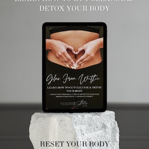 How to Gut Cleanse & Detox your Body | Beginner Friendly | Digital Download | Reset your Health and Boost Energy | Printable | Glow Up Guide