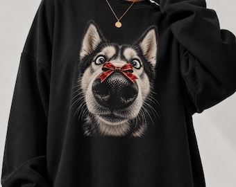 Husky Christmas Sweatshirt | Funny Siberian Husky Holiday Crewneck