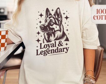 German Shepherd Shirt, Loyal Dog Lover Gift, Comfort Colors Tee, GSD Graphic T-Shirt, Pet Lover, Dog Mom Gift