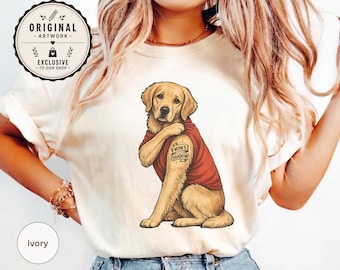 Golden retriever-shirt voor mama's Shadow | Grappig hondencadeau | Trouw tattoo-ontwerp