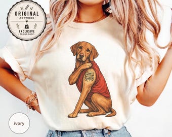 Shirt voor mama's Shadow Vizsla | Grappig hondencadeau | Begeleidend tattoo-ontwerp met klittenband