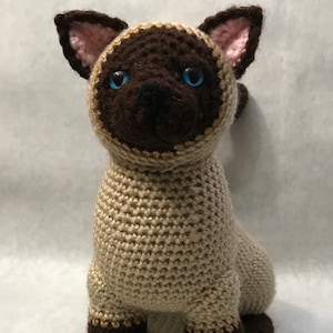 Chat Siamois Patron Amigurumi Crochet image 1