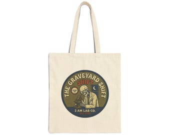 Torba typu tote Graveyard Shift Skeleton | Wzór vintage Night Shift