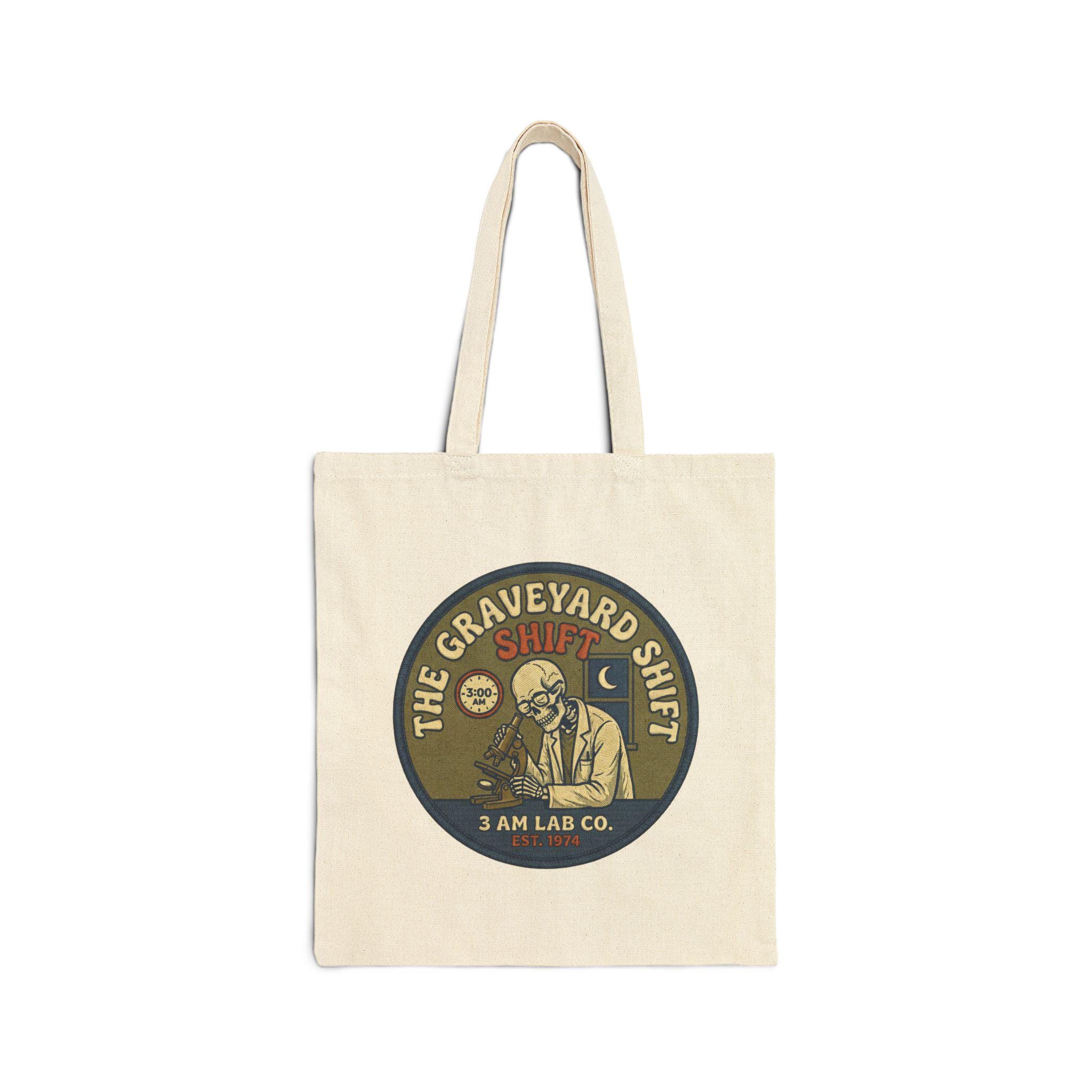 Torba typu tote Graveyard Shift Skeleton | Wzór vintage Night Shift