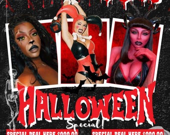 Bearbeitbare Halloween Flyer Vorlage | Guck-A-Boo Salon Promo | Lash Tech Make-up Artist Anzeige | Canva Vorlage | Halloween Spezial-Werbeflyer
