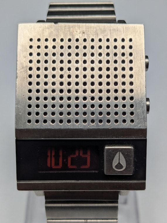 Nixon Dork Too Silver Digital Talking Watch - Day/date Indicator
