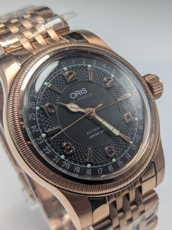 Oris Big Crown Pointer Date ROSE GOLD Guilloche B… - image 5
