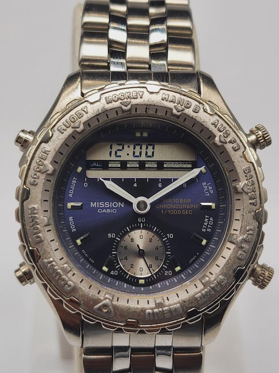 Mission Casio MIS-103 Ana-digi Rare Chronograph Timer Memory 