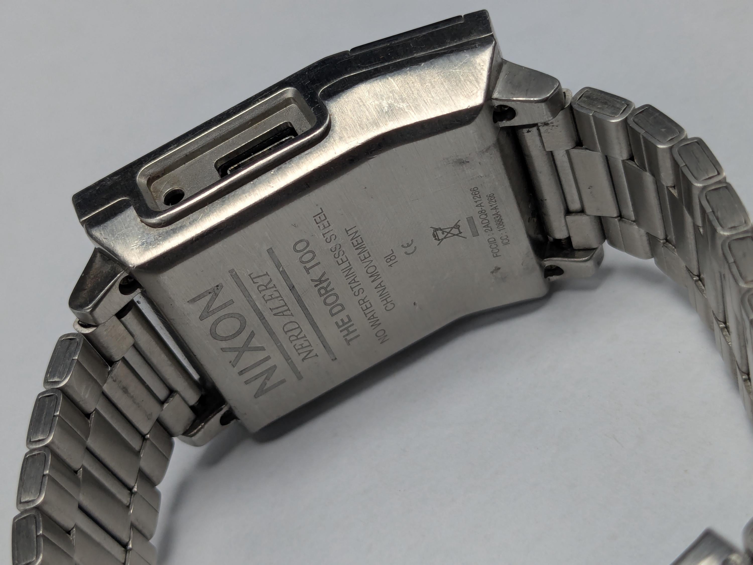 Nixon Dork Too Silver Digital Talking Watch - Day/date Indicator