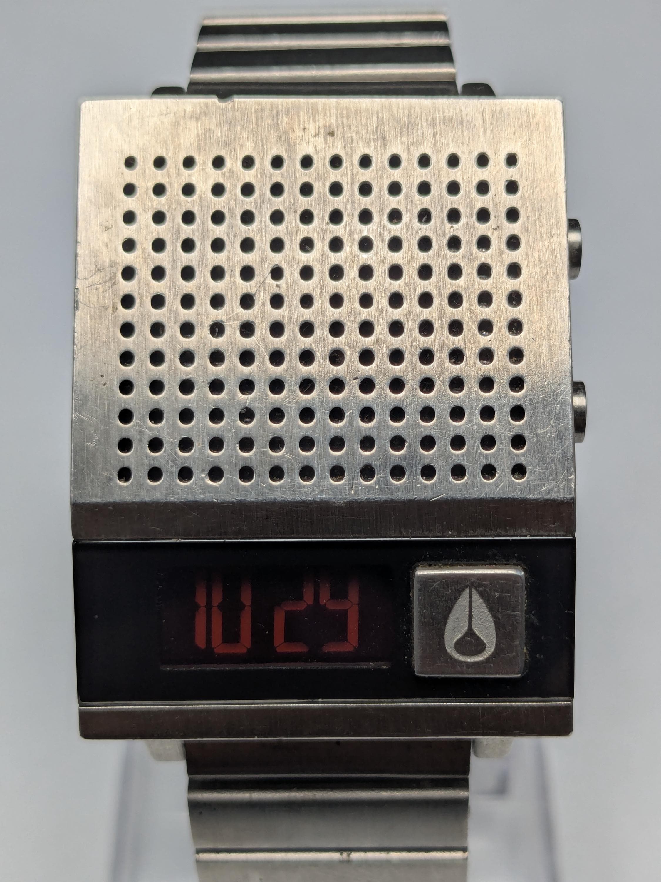 Nixon Dork Too Silver Digital Talking Watch - Day/date Indicator