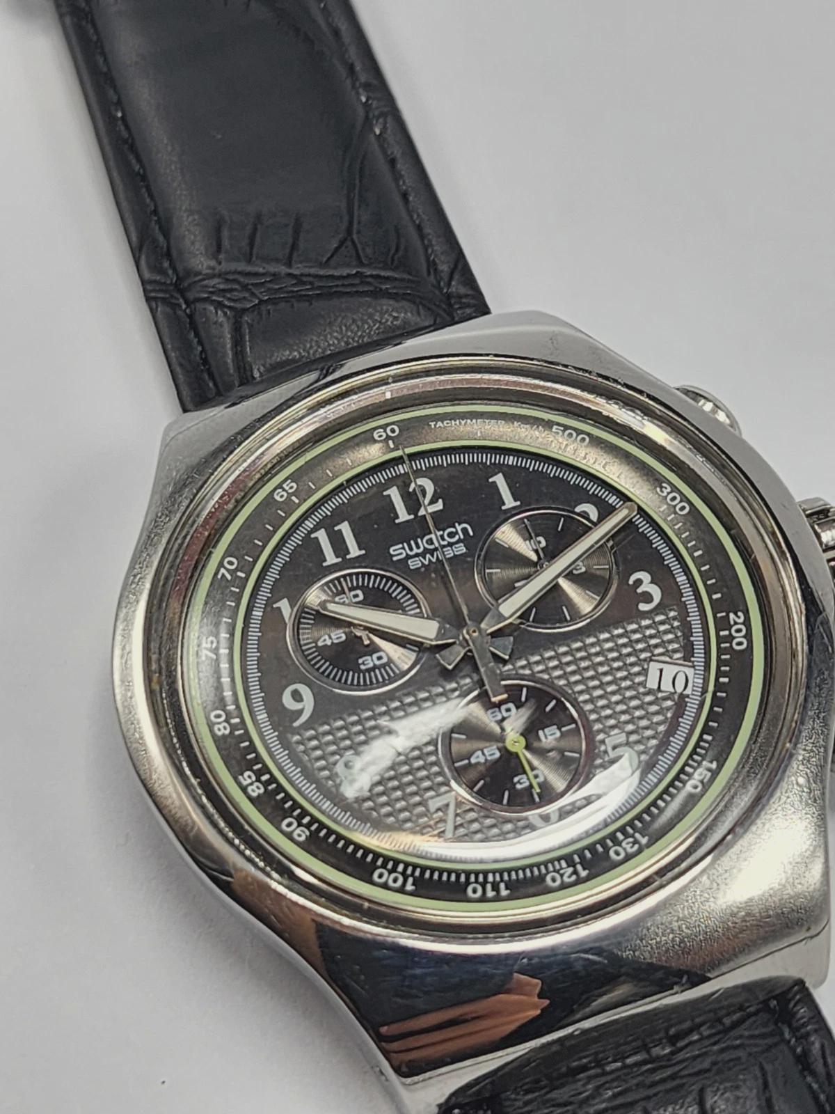 Rare Swatch Irony Mr.grey YOS424 Chrono XL 47MM Swiss Watch - Etsy 