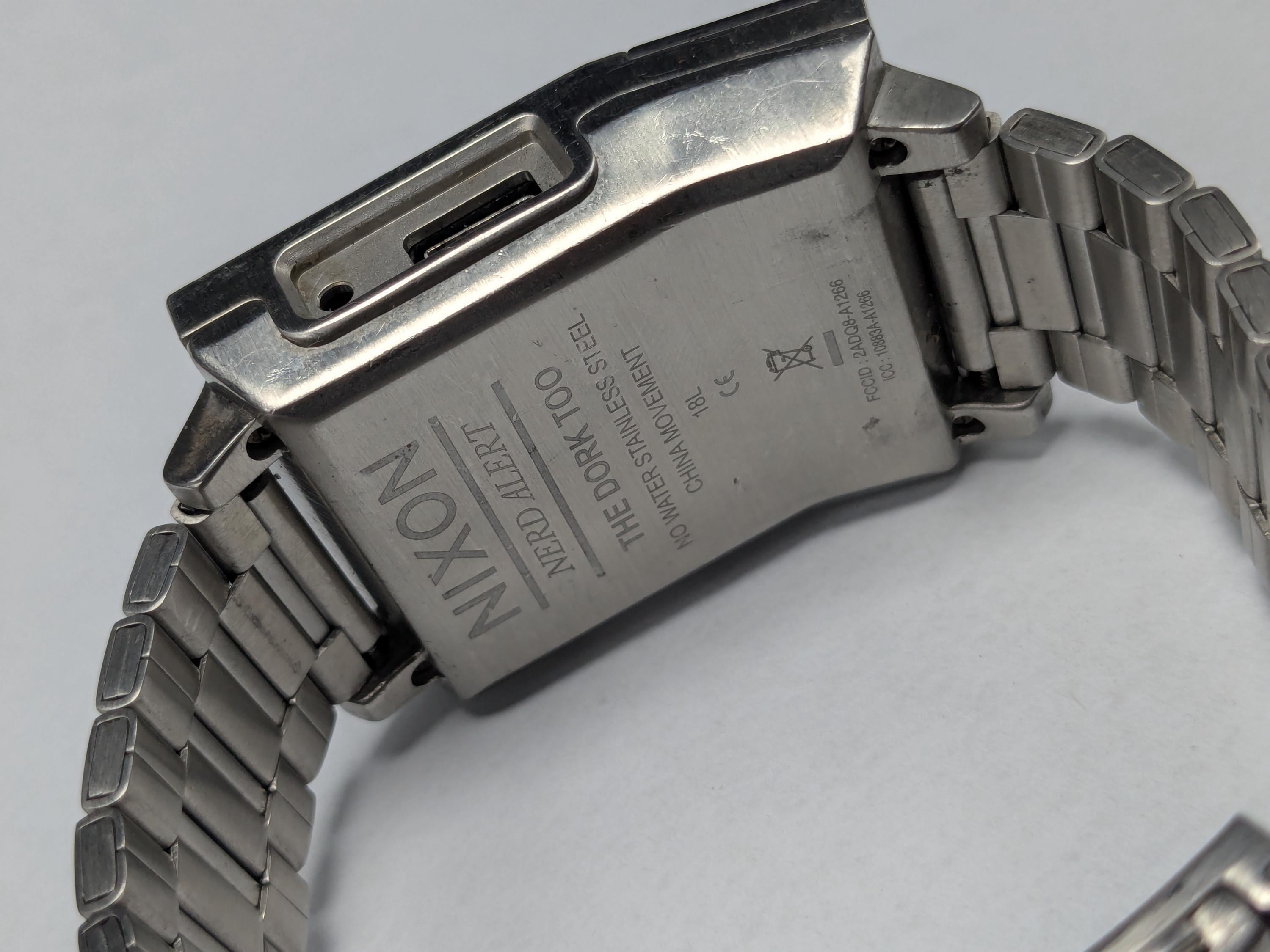 Nixon Dork Too Silver Digital Talking Watch - Day/date Indicator