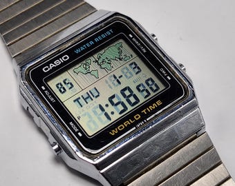 ULTRA RARE Casio World Time A300U Japan 636 Module Vintage 1980s