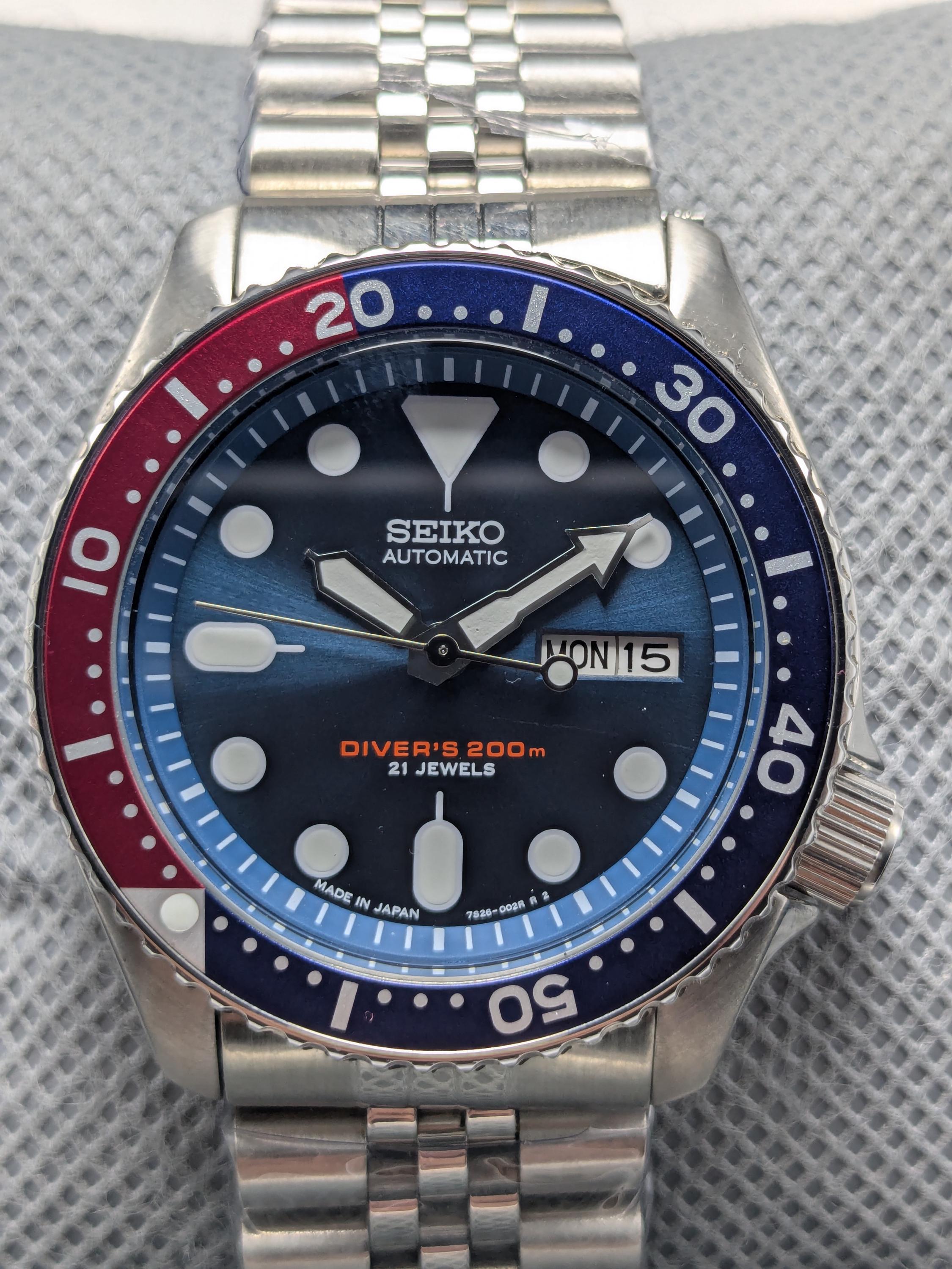 JAPAN SEIKO ペプシ ダイバー 7S26 ビンテージ 自動巻 OH済 SEIKO Automatic 200m SCUBA DIVERS 7S26-0020 Pepsi Diver With