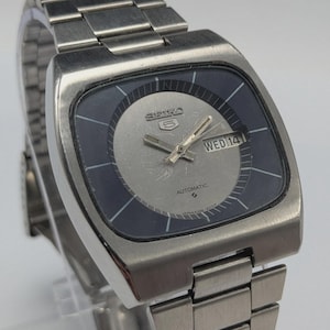 Vintage Seiko TV Dial Automatic 6309-7320 Gray Dial Men's Watch