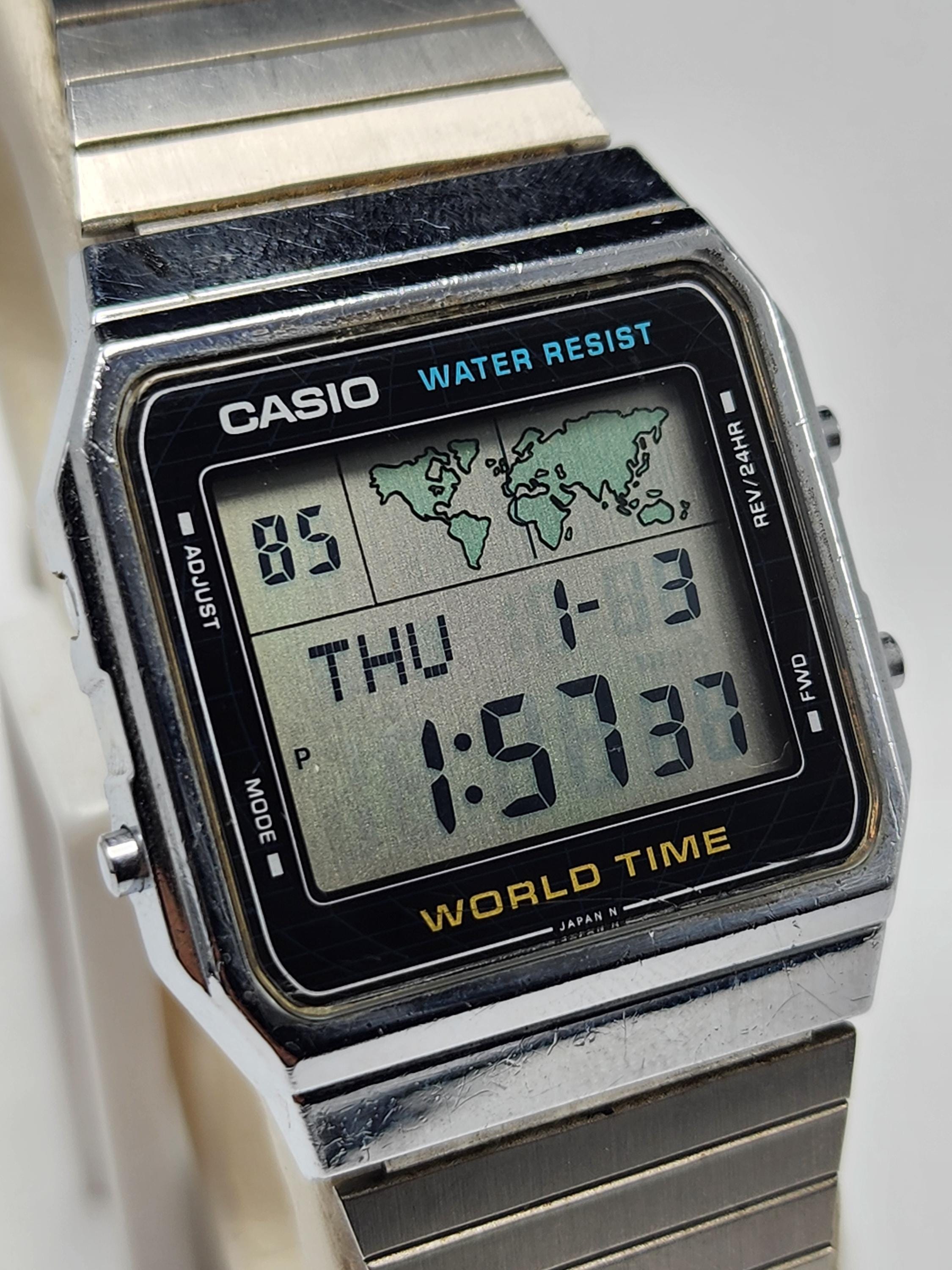 ULTRA RARE Casio World Time A300U Japan 636 Module Vintage 1980s