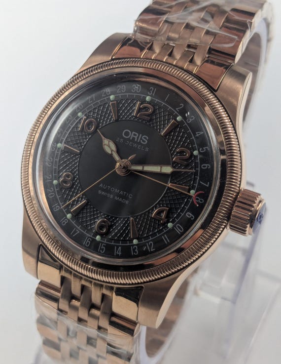 Oris Big Crown Pointer Date ROSE GOLD Guilloche B… - image 3