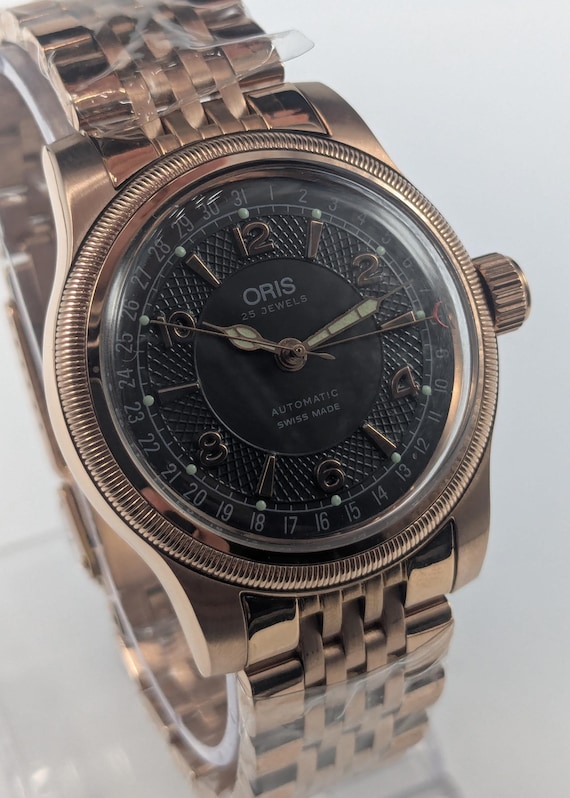 Oris Big Crown Pointer Date ROSE GOLD Guilloche B… - image 7