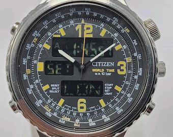 Citizen Ana Digi Alarm Chrono Watch Model C460-L20506 Japan