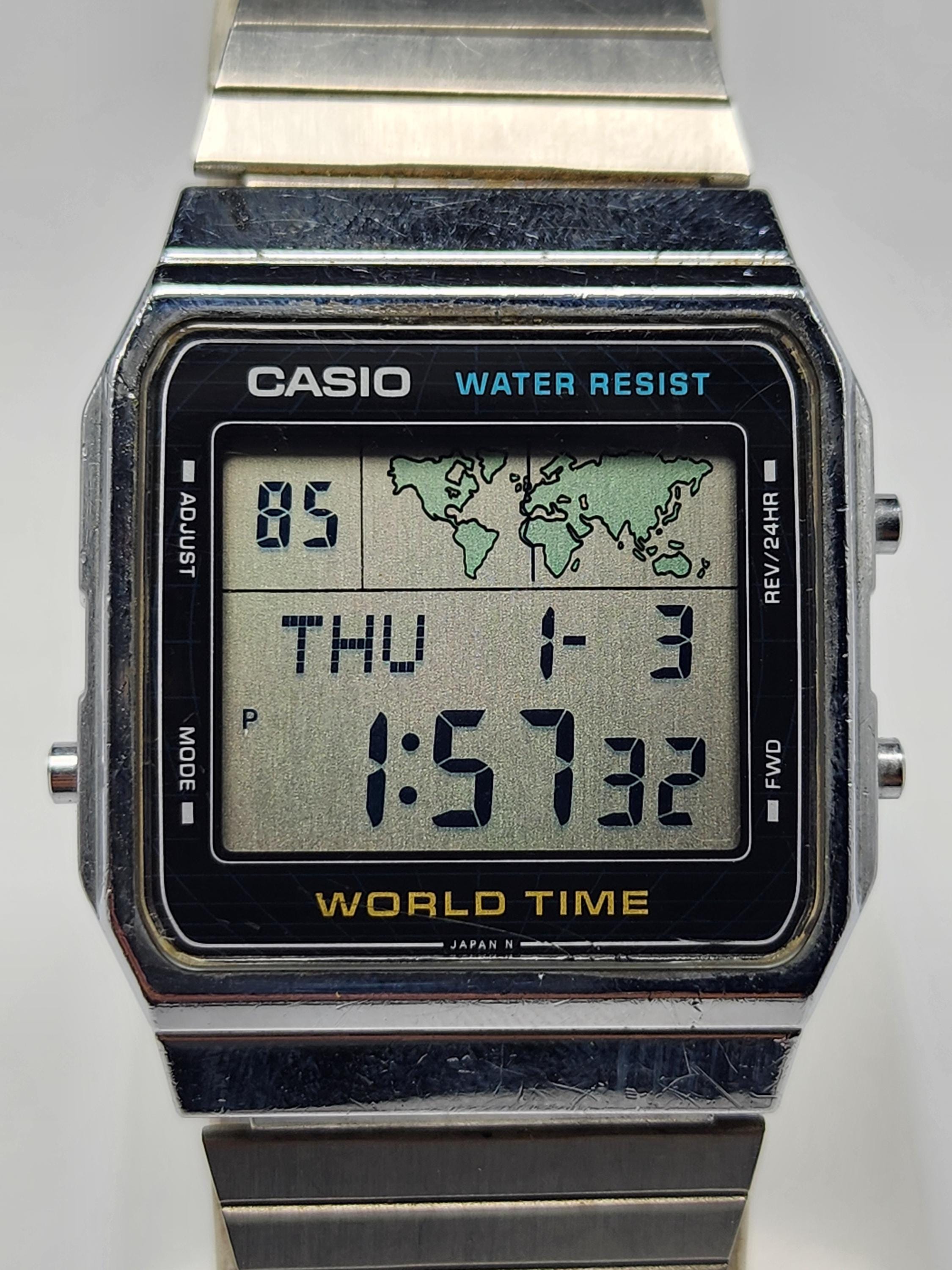 ULTRA RARE Casio World Time A300U Japan 636 Module Vintage 1980s