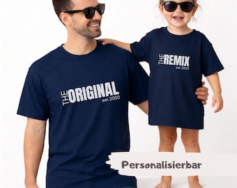 The Original The Remix Shirt, Papa T-Shirt, Vatertag, Geschenk werdender Vater, Papa Kind Partnerlook, Vater Sohn Outfit, Papa Tochter Match