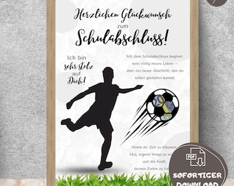 Money gift for graduation 2026, football gift for graduation, gift idea for a boy graduating from school, congratulations on graduating from school