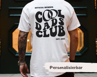 Cool Dads Club T-Shirt, Papa T-Shirt Personalisiert, Geschenk werdender Papa, Vatertagsgeschenk, Papa Geburtstag, Oversized Shirt, Papa est.