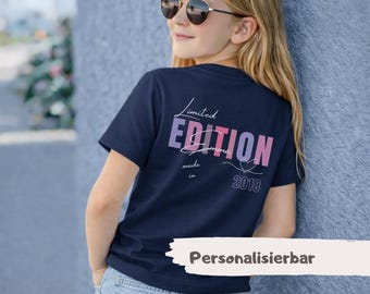 Geburtstag T-Shirt Limited Edition Personalisiert, Sweatshirt mit Name & Geburtsjahr, Pullover 5. 6. 7. 8. 9. 10. 11. 12. Geburtstag Tochter