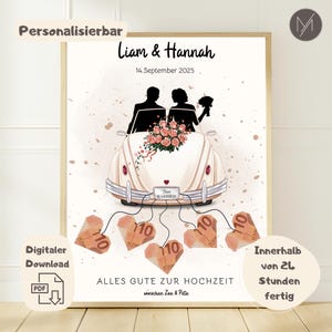 Geldgeschenk Hochzeit personalisiert Hochzeitsgeschenk Last Minute Geldgeschenk Hochzeit DIY digitales Geldgeschenk Hochzeit Download PDF