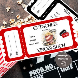 Bon cadeau cinéma, sortie cinéma, invitation cinéma, cadeau de la Saint-Nicolas, cadeau de dernière minute, Noël, anniversaire