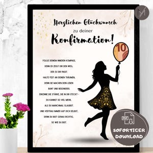 Konfirmation Geschenk Mädchen Geldgeschenk Vorlage Bastelvorlage Geschenk Konfirmation Druckvorlage Konfirmation Last Minute Download PDF
