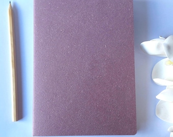 Purple Berry Handmade Notebooks Journals with recycled, textured covers. "Vintage Berry" colour, stitched spine and 60 pages inside.