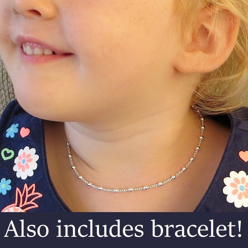 Necklace for Baby Girl Jewelry Set Silver Baby Necklace Baby Etsy